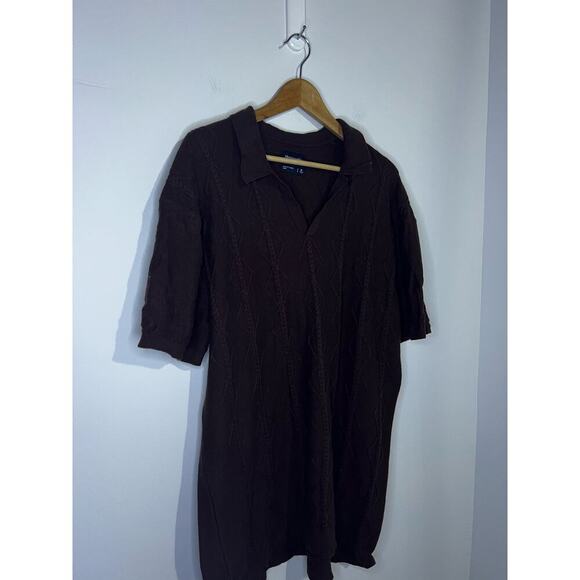 Mens Aberceombie and Fitch Short sleeve cable knit sweater - Picture 1 of 6